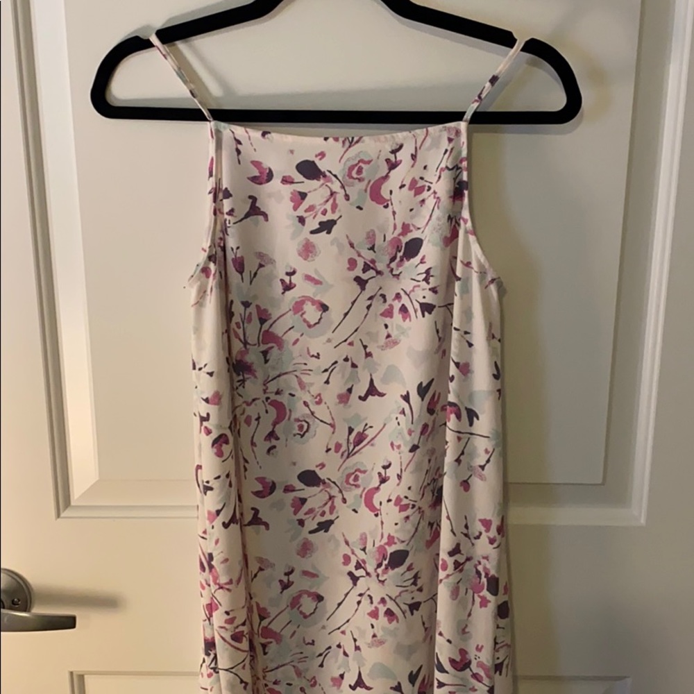 White Lavender Floral Dress